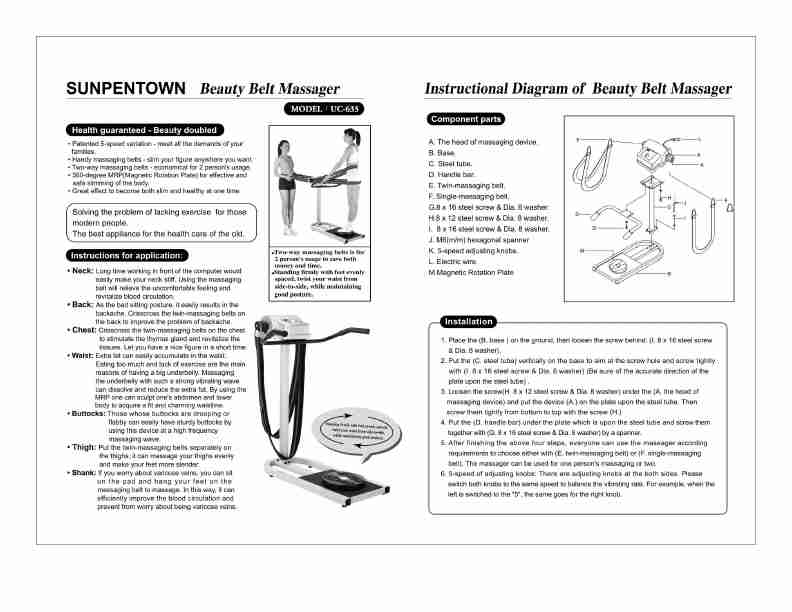 Sunpentown Beauty Belt Massager Manual-page_pdf